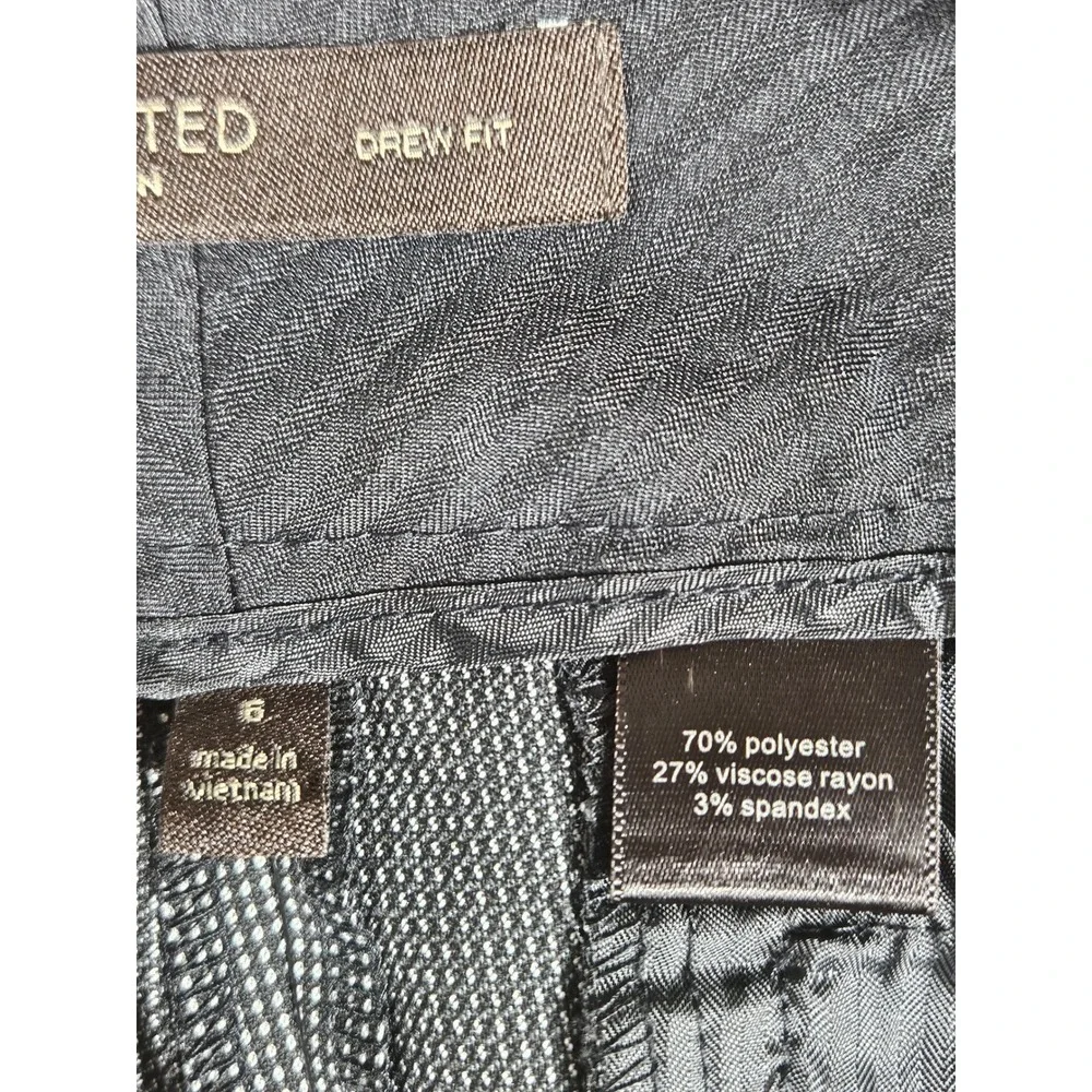The Limited Drew Fit Bootcut Dress Pants Black White Micro Check Size 6R New